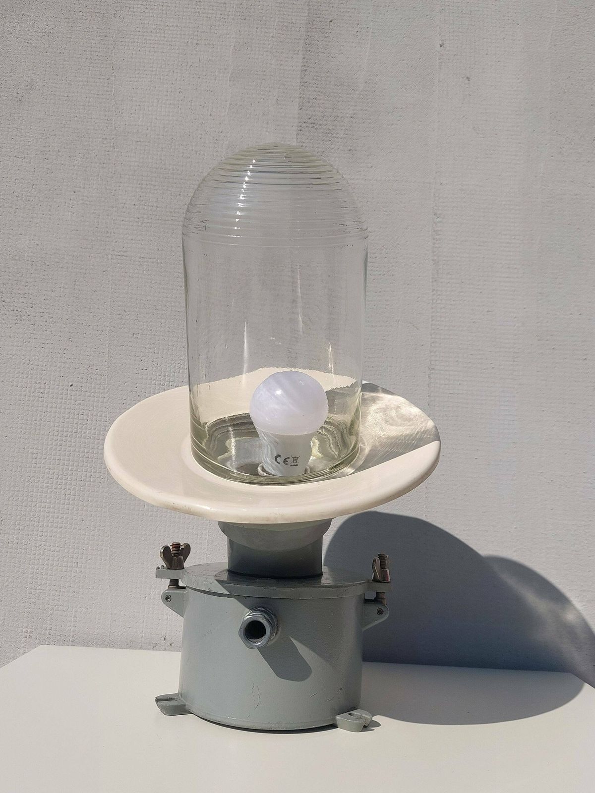 Xl Vintage Industrial Wall Lamp / Sconce /Barn Light / Enamel Industrial Lighting /Mcm Wall Lamp /Retro Outdoor Lamp/ Industrial Style /60's photo furniture