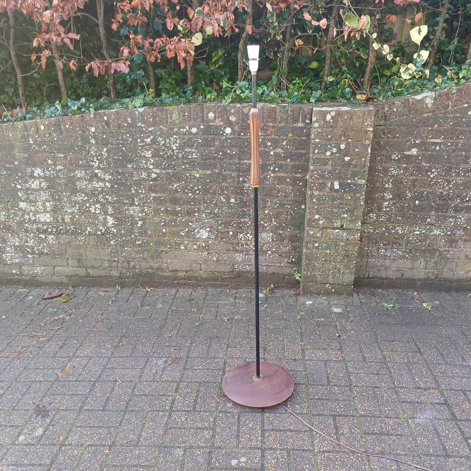 Classic Retro 1950s Teak And Metal Standard Lamp – Vintage Mid Century Chic