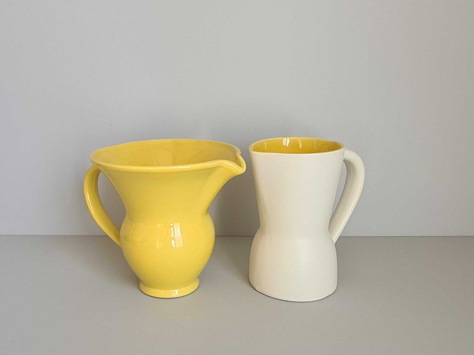 photo furniture Modernist Pitcher In Black Ceramic / Handmade / Vintage / France / 1960s / Mid Century / 20th Century