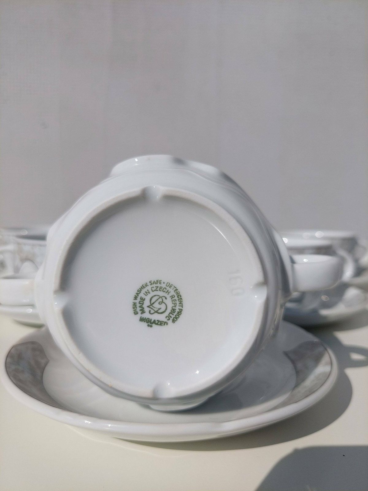 photo for sale Vintage Soup Bowls With Saucher / Retro Soup Bowls With Saucher / Set Of 6 / Mcm Soup Bowls / Vintage Kitchen / Czech Republic / 80's