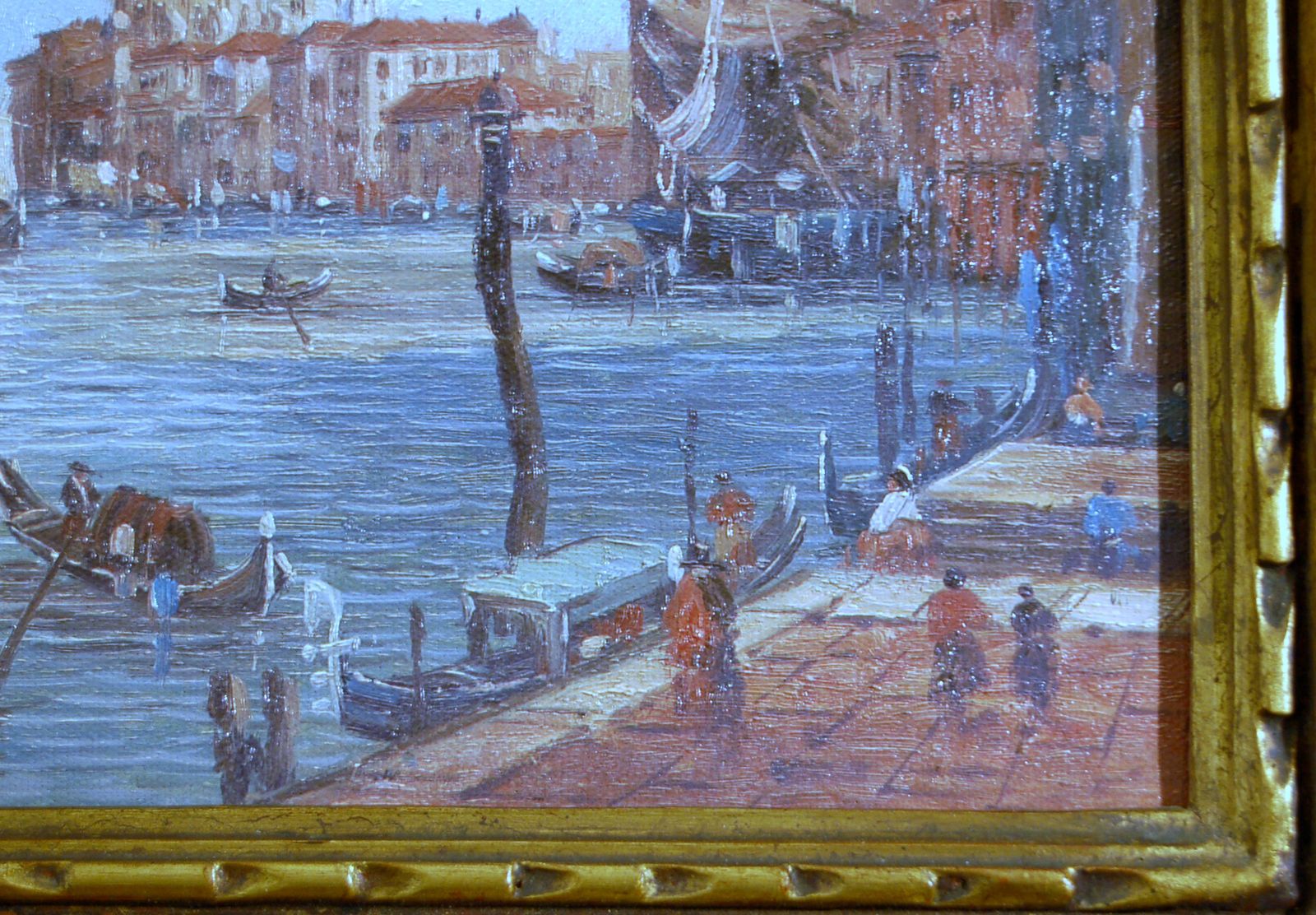 Venice Grand Canal / Oil On Canvas / 20th Century   Canaletto Style photo vinterior