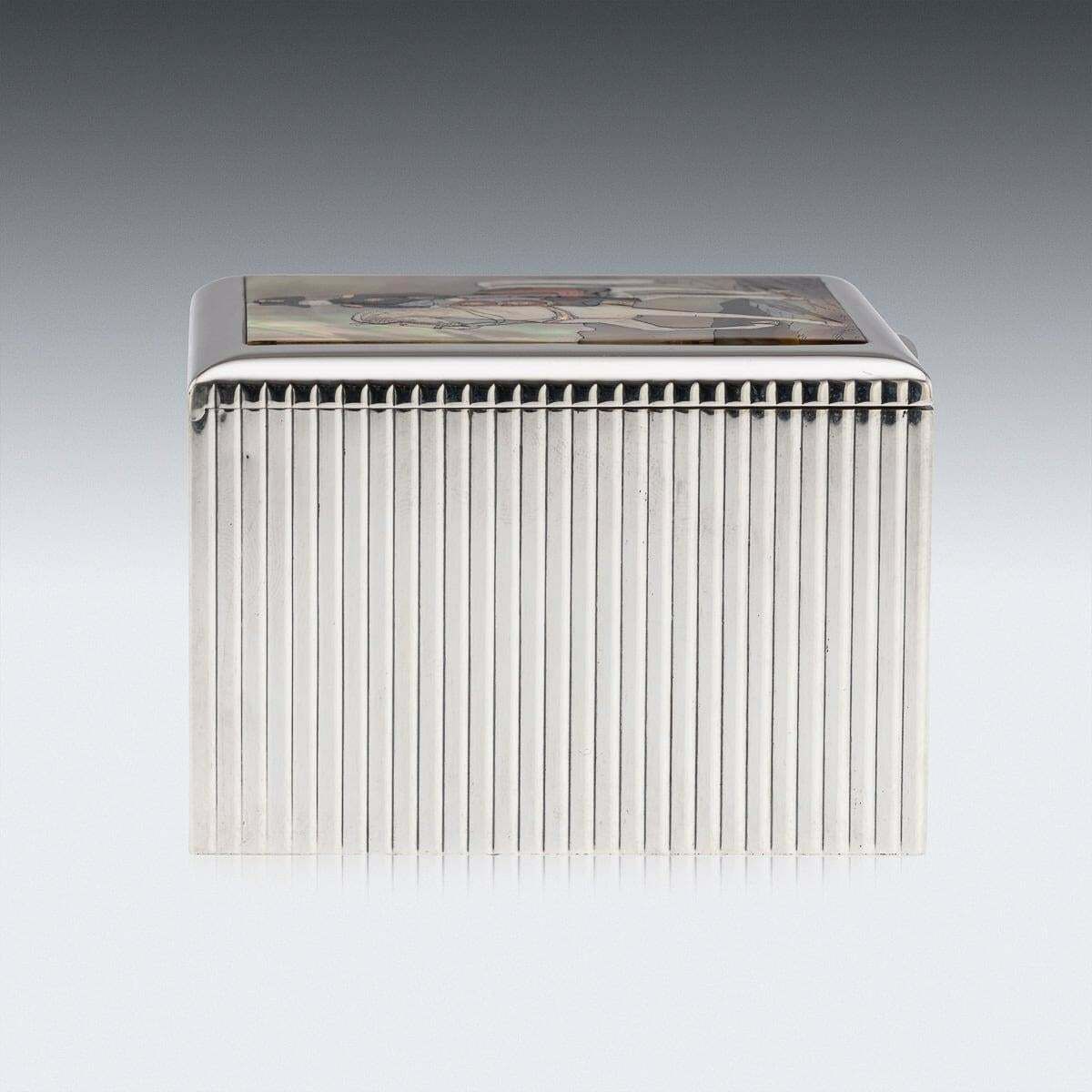 Mid 20thc French Solid Silver & 18k Gold, Mother Of Pearl Box, Dunhill C.1950 photo vintage
