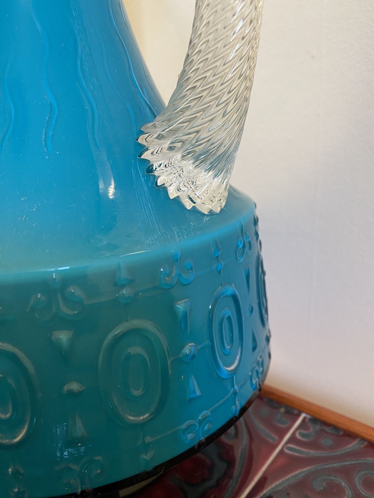 Home Decor Retro Stelvia (Empoli) Turquoise Jug Pitcher 1960s photo
