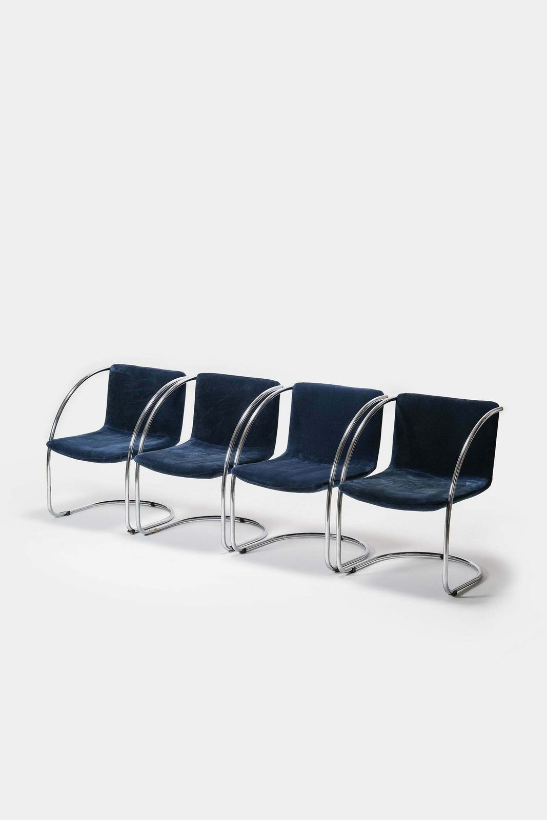4 Lens Chairs, Giovanni Offredi For Saporiti, 1968