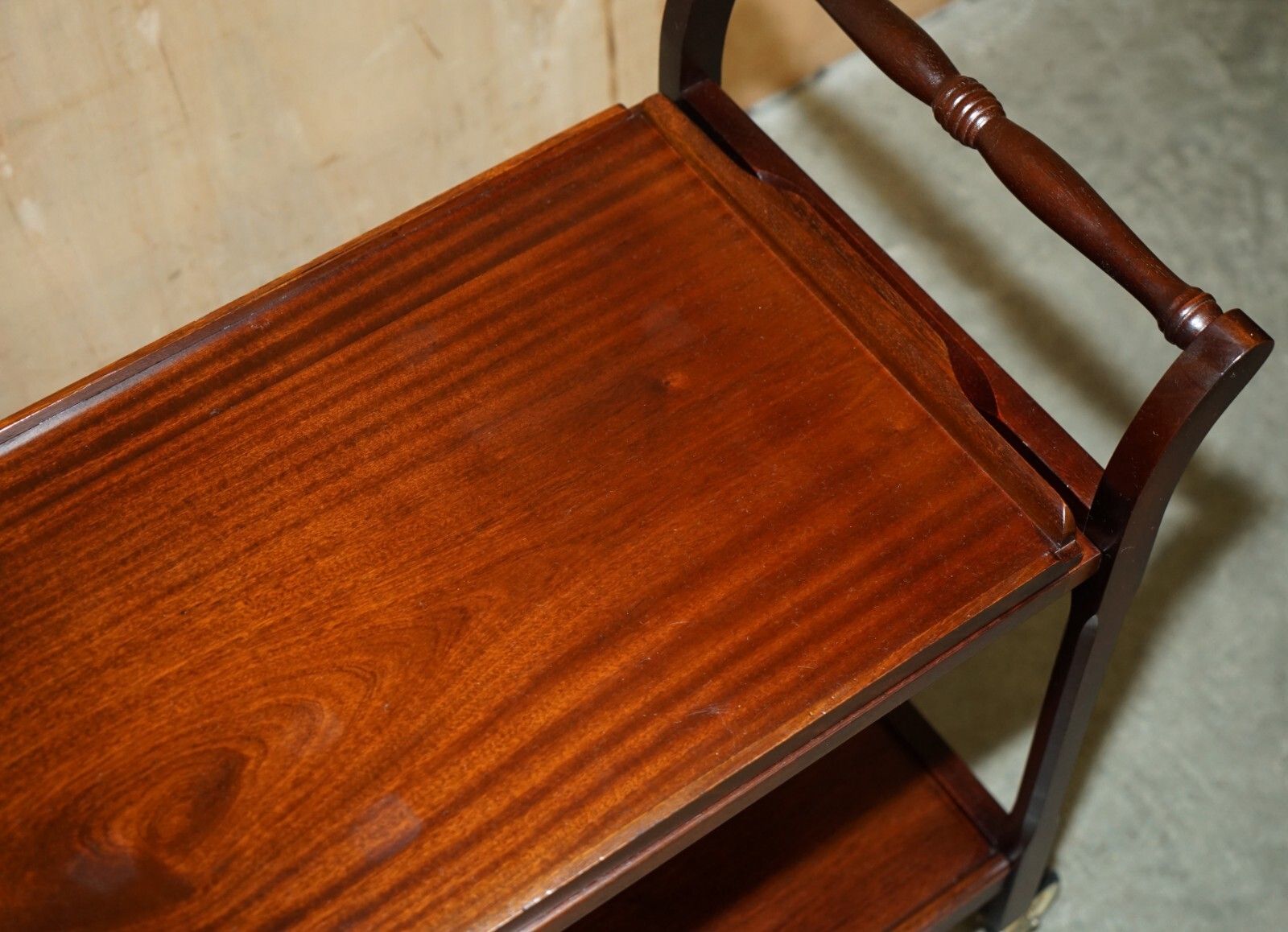 Vintage Mid Century Modern Cir 1970's Mahogany Trolley Table With Removable Tray photo buy