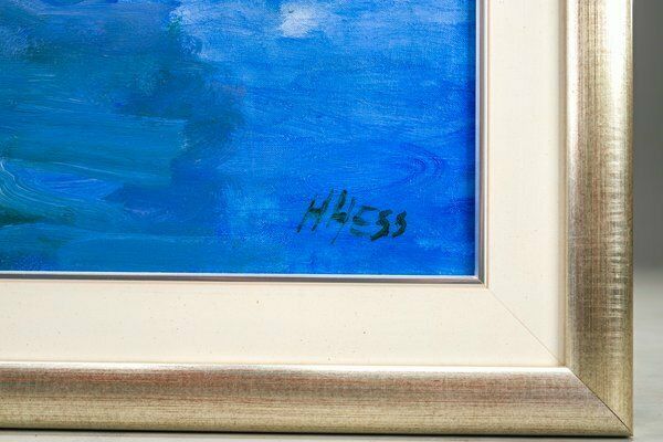 H.Hess, Water Lilies, 1980s, Oil On Canvas photo Art