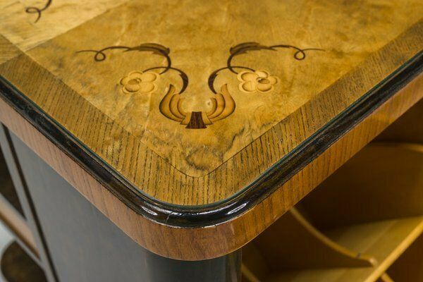 1506.0 Art Deco Bar Cabinet With Inlays, 1930s photo