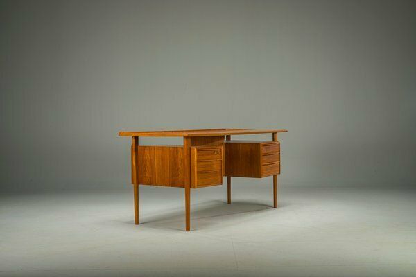 Danish Teak Desk By Peter Lovig Nielsen For Hedensted Mobelfabrik, 1964 photo furniture