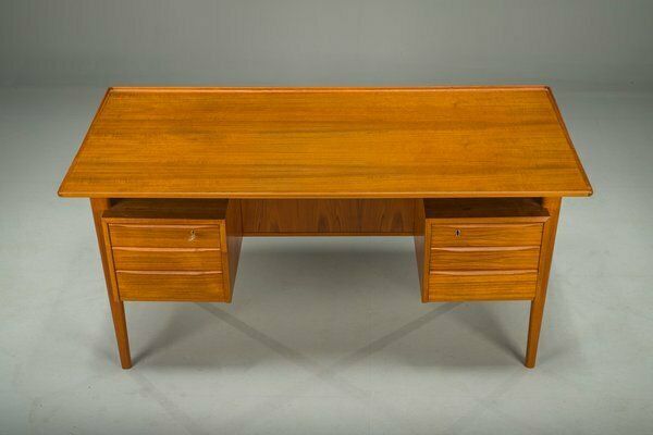 photo buy Danish Teak Desk By Peter Lovig Nielsen For Hedensted Mobelfabrik, 1964