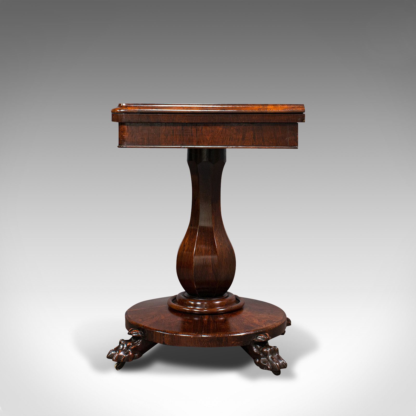 Folding Card Table, Rosewood, Games, Bridge, Newly Restored, Victorian photo 4750.0