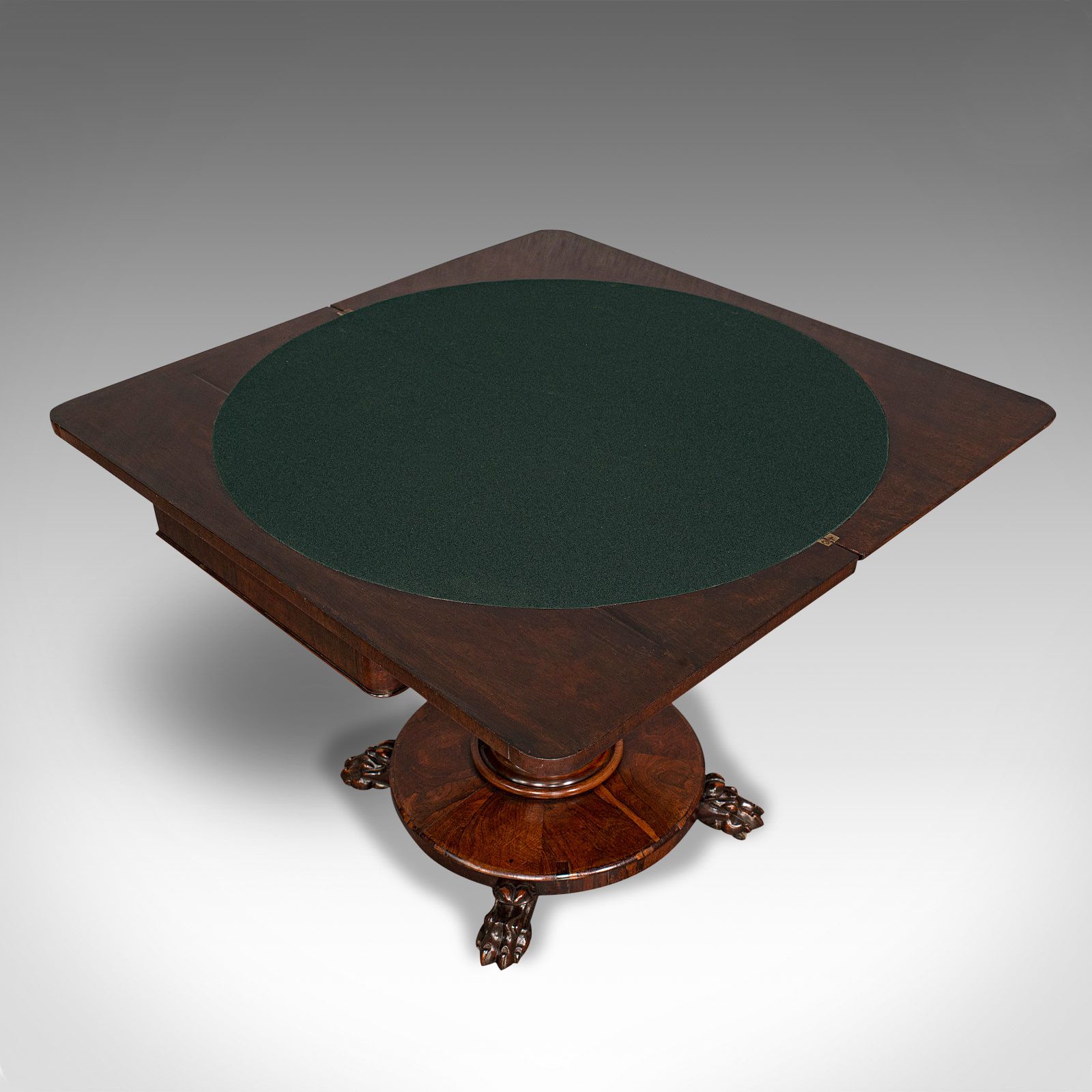 photo for sale Folding Card Table, Rosewood, Games, Bridge, Newly Restored, Victorian