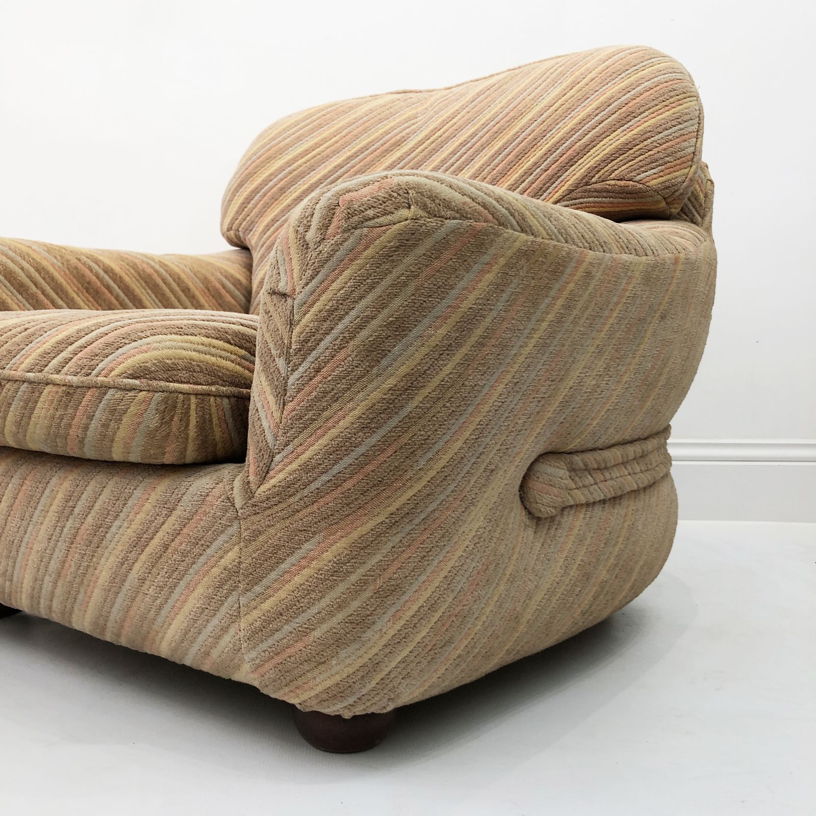 Pastel Striped Italian Zorzi Armchair Mid Century 1970s Vintage Chair Seat photo vintage