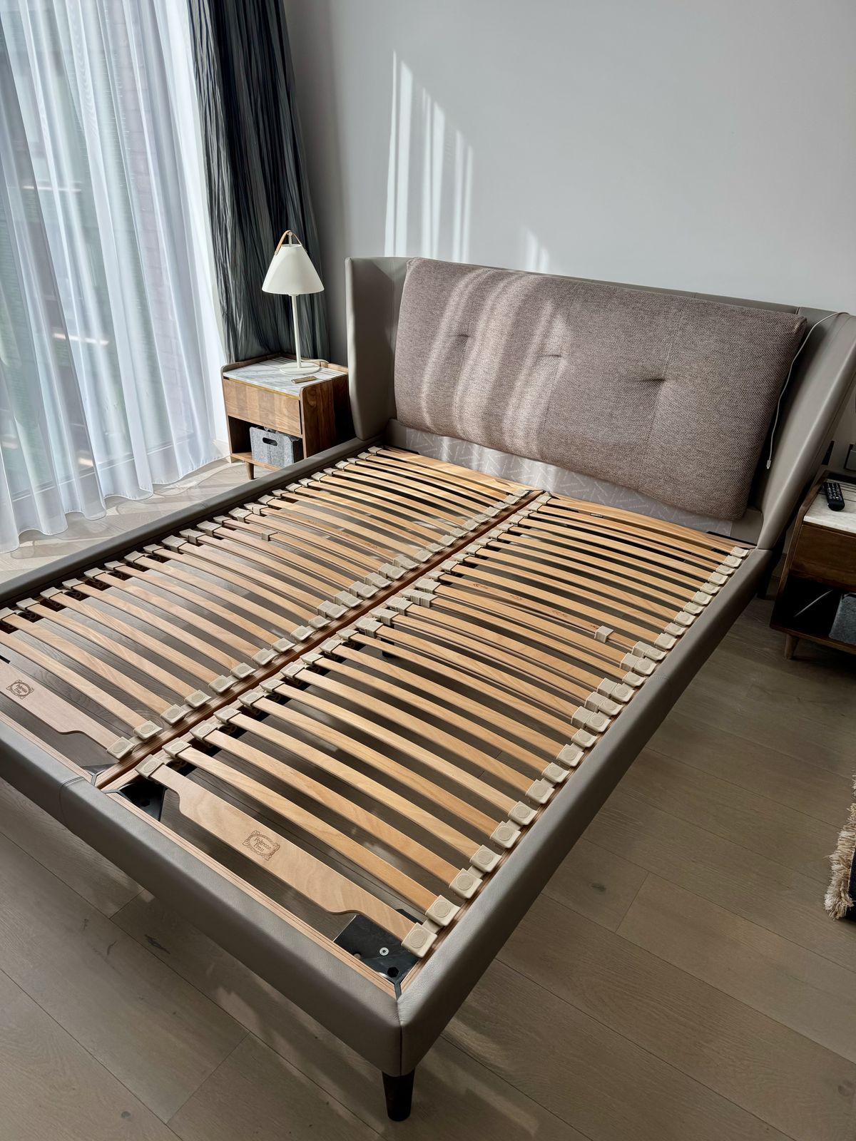 Poltrona Frau Unused Bed Frame In Leather (Comes With Or Without Mattress) photo for sale