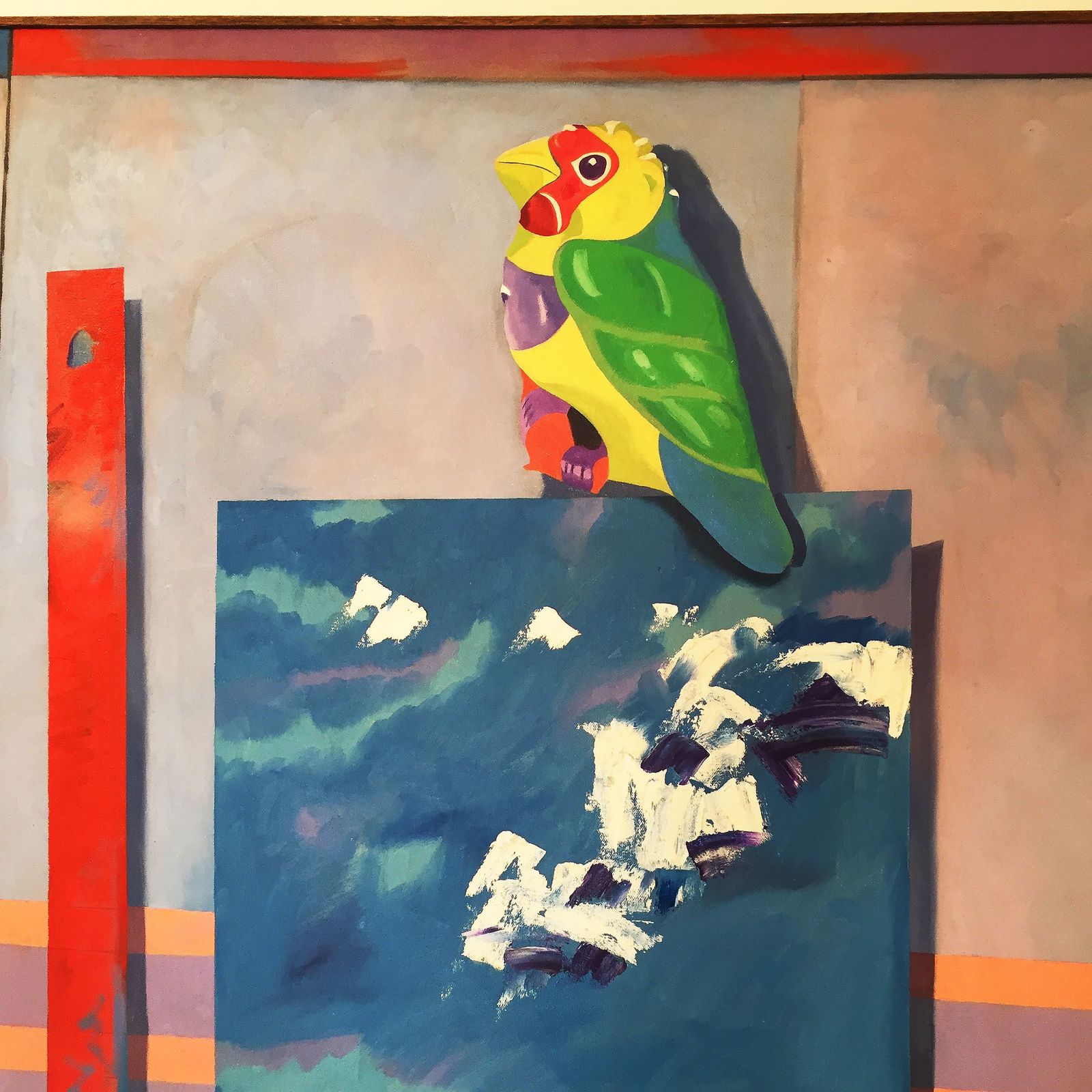 Richard Frank 'Mated Measure' Painting, Oil On Canvas 1980s Miami Palm Springs USA photo 2100.0