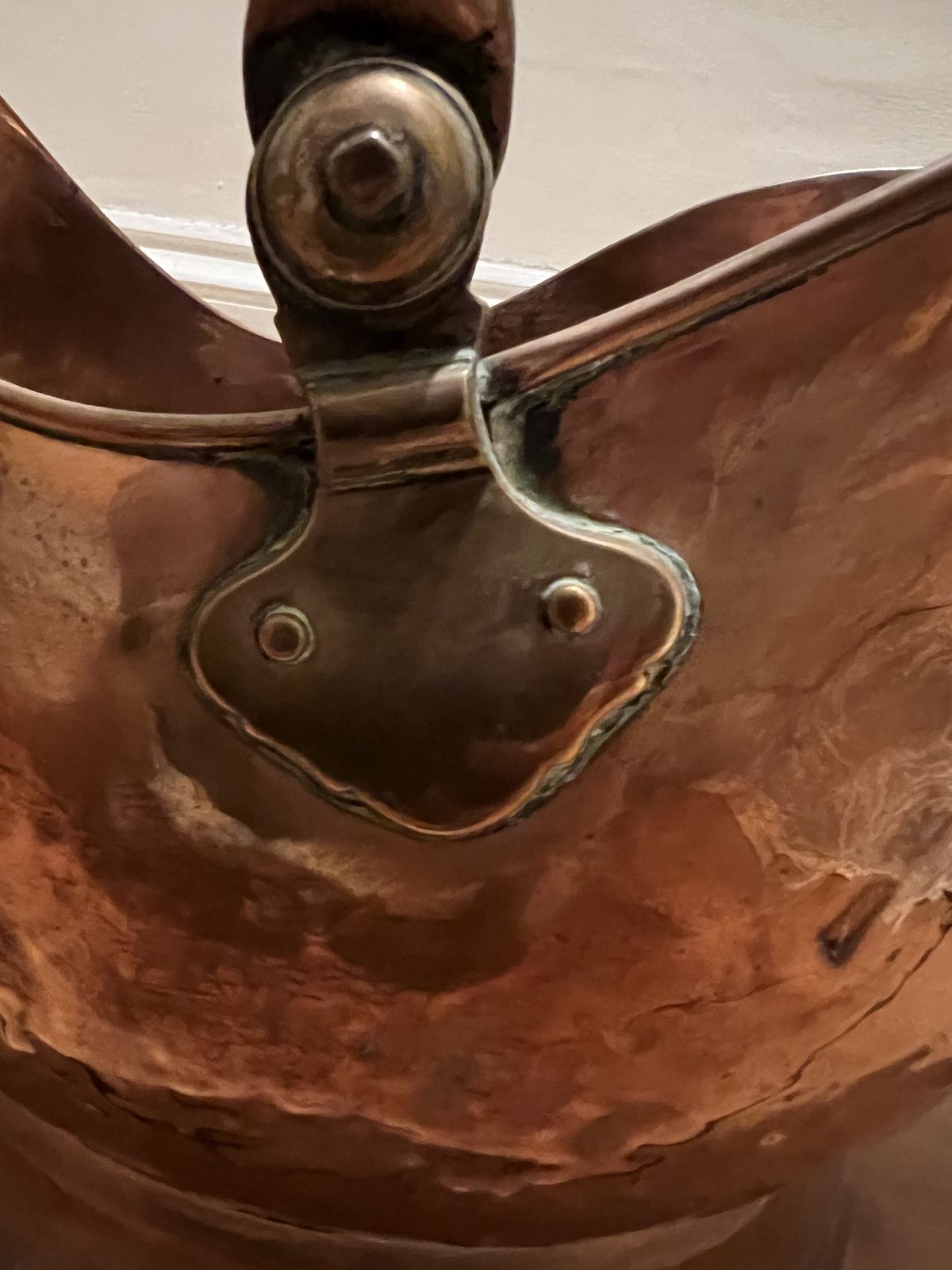 Victorian Era Hammered Copper Helmet Coal Bucket photo buy