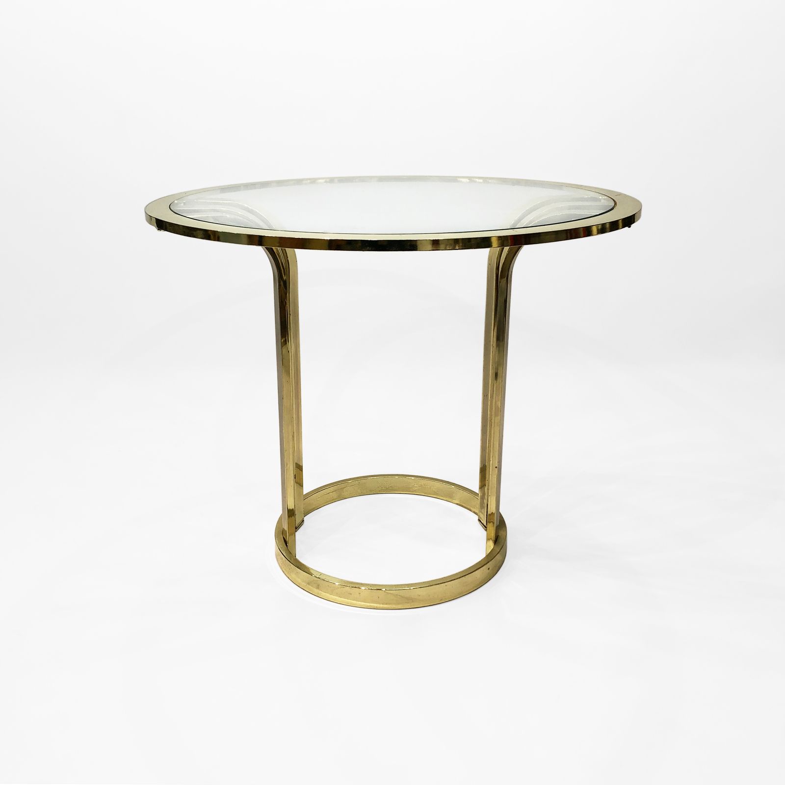 Brass Plated Art Deco Style Side Table 1970s Glamour Gatsby photo for sale