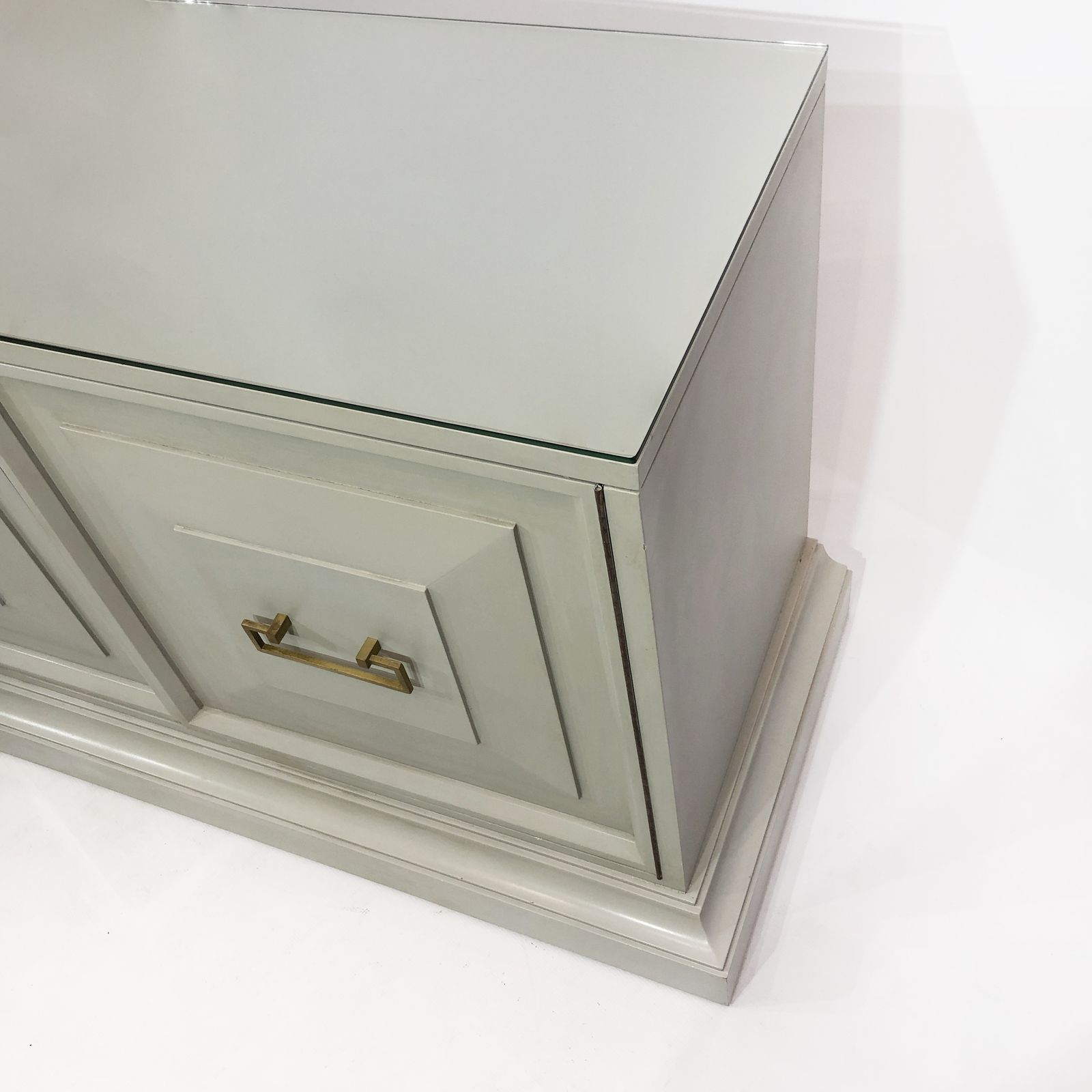 Neo Classical Duck Egg Cabinet On Plinth 1970s USA Blue Chinoiserie Vintage photo 2650.0