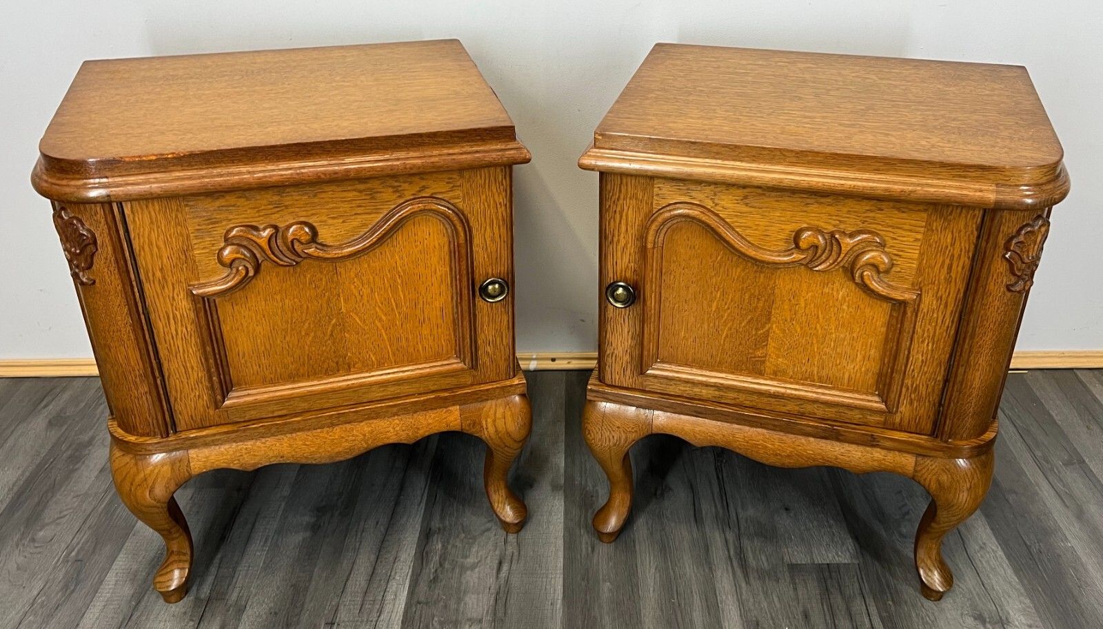 Pair Of French Louis XVI Bedside Tables Nightstands Cabinets Lot 3450