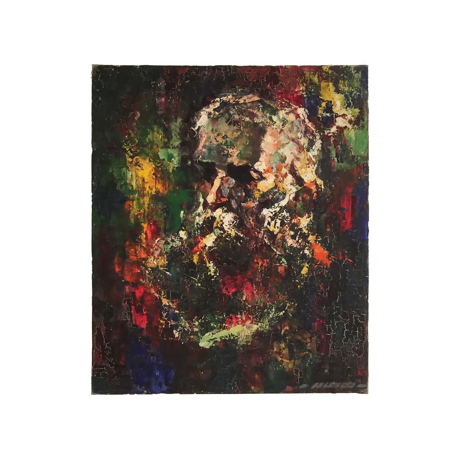 Robert Falcucci Portrait Painting Impressionist Art Deco Wall Art
