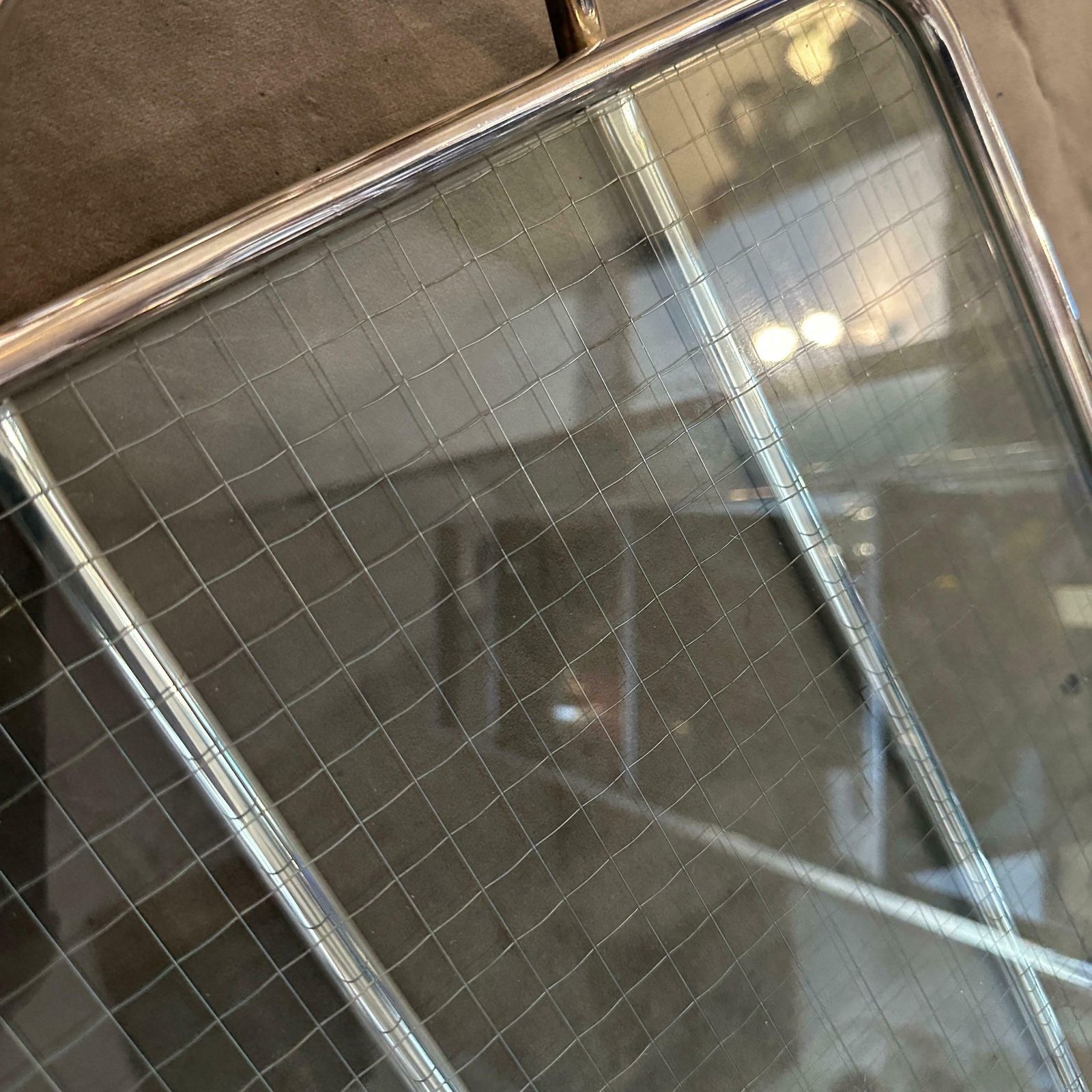 1990s Modern Lino Sabattini Clear Glass And Silver Plated Bar Tray photo vinterior