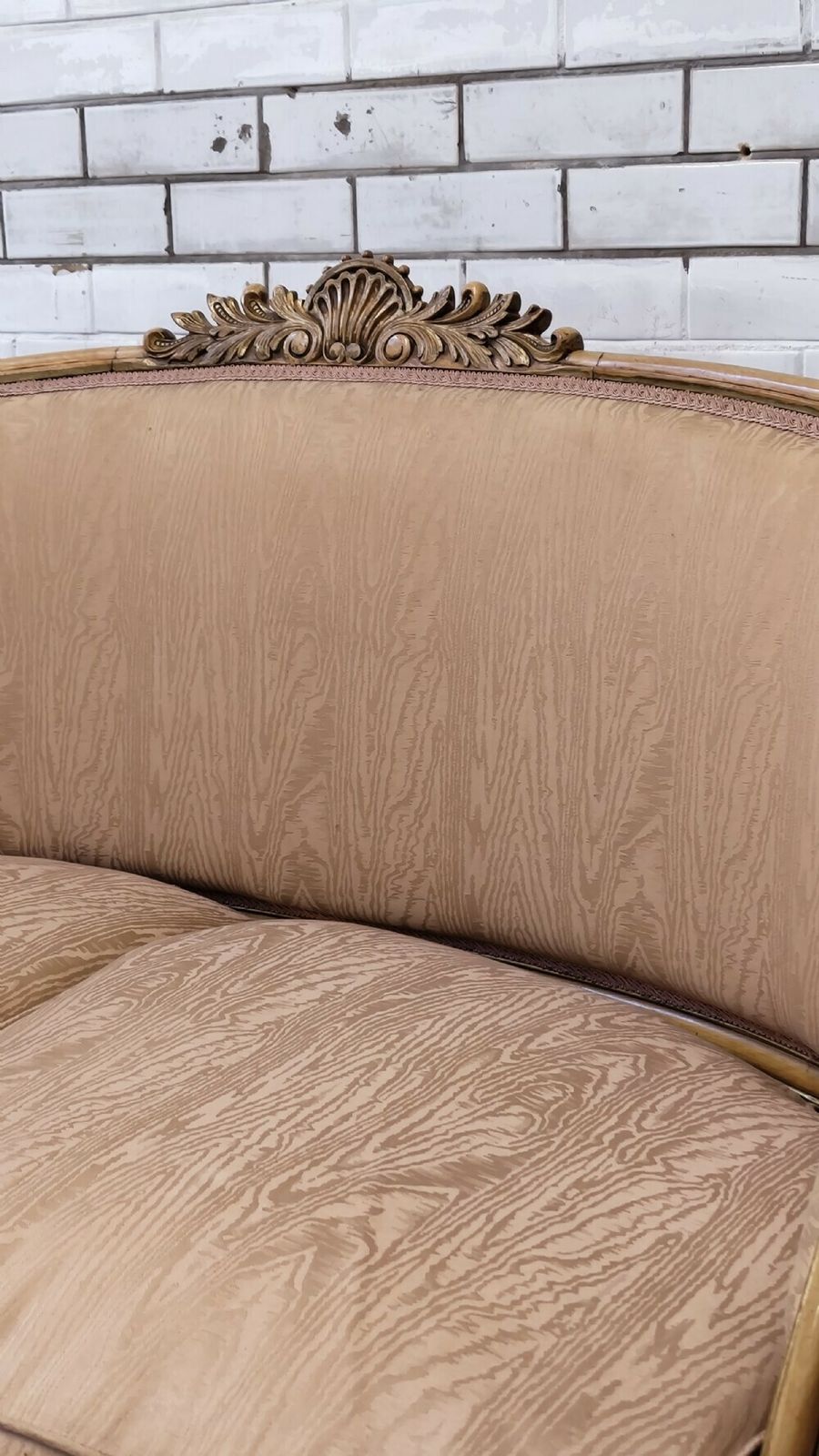 Furniture Diminutive Antique Louis XV Style Two Seater Salon Hall Sofa C1900 photo