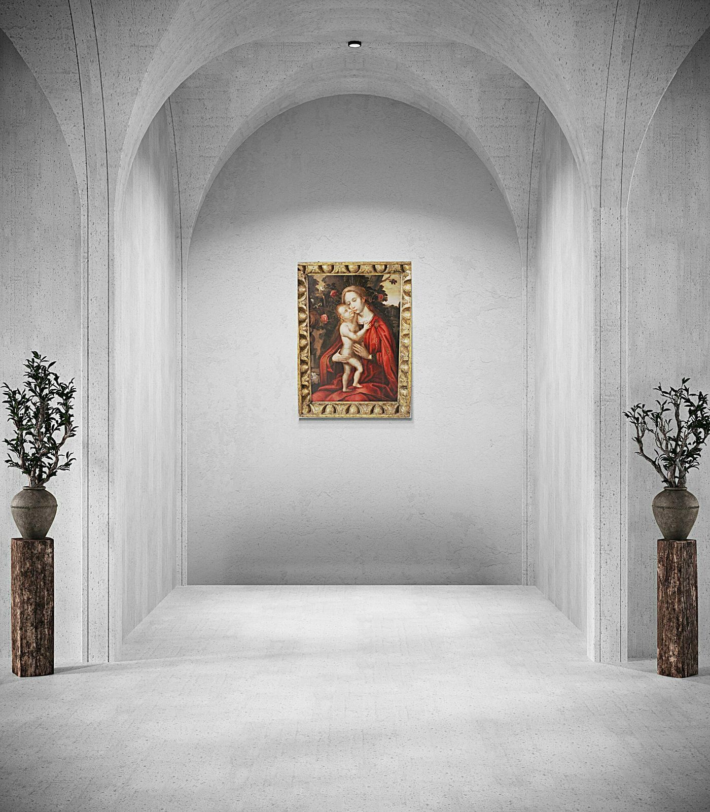 The Madonna And Child In A Rose Garden Ambrious Benson photo buy