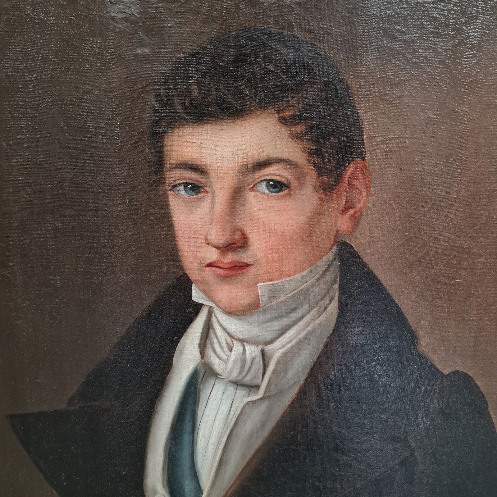 Antique Oil Painting Of Boy 1832 Free Delivery Eng/Wales photo Art