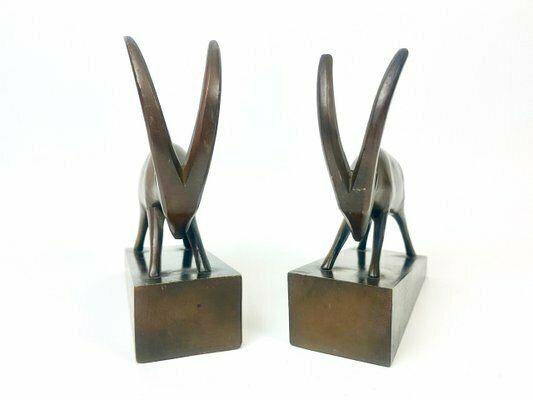 Art Deco Wooden Billy Goat Bookends From Rhön Kunst, 1930s, Set Of 2 photo 163.0