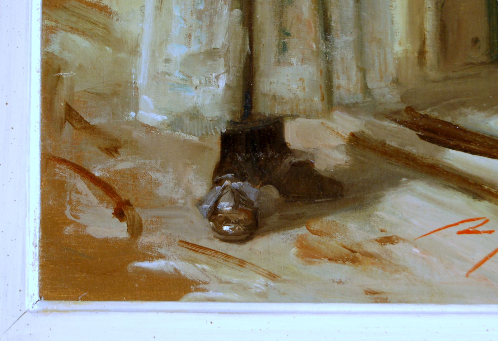 Rialdo Guizzardi ( Milano 1920 ) Oil On Canvas / The Telegraph Messenger photo 850.0
