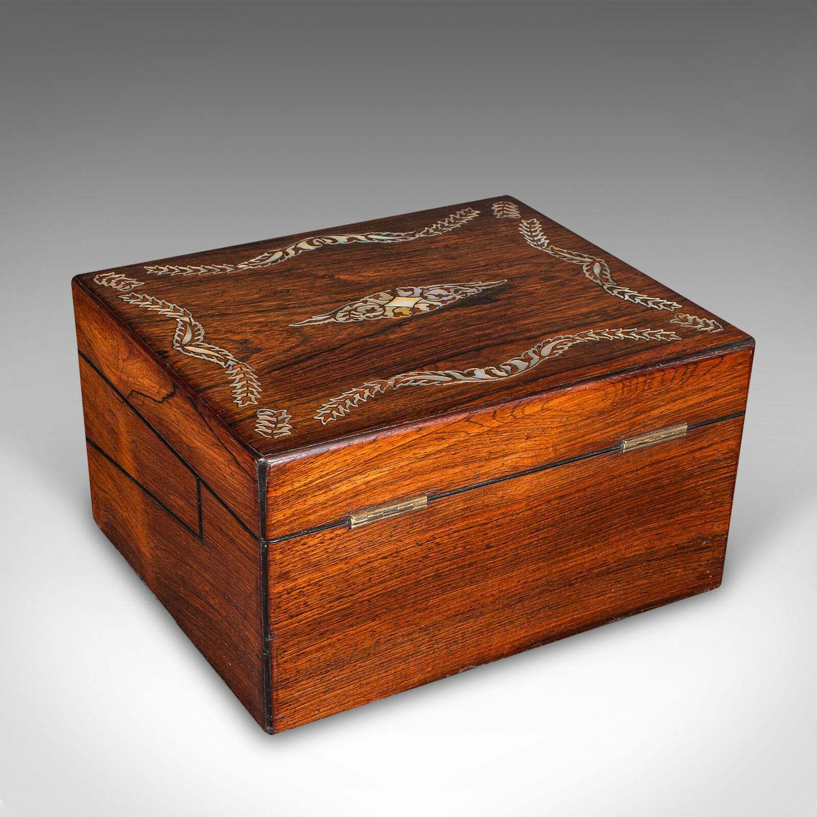 Antique Ladies Travelling Box, English, Sewing Case, Writing Slope, Victorian photo buy