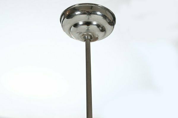 photo furniture French Art Deco Pendant Lamp With Green Glass Shade, 1940