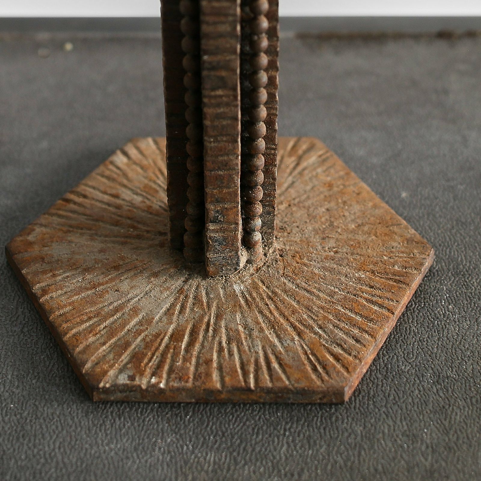 French Forged Iron Table Lamp, 1920s photo Lighting