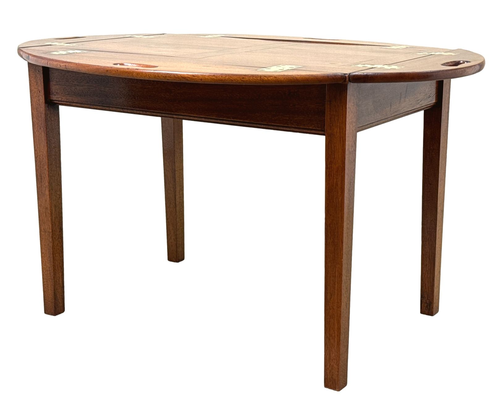 Georgian Mahogany Oval Butlers Tray On Stand (England, Circa 1800)