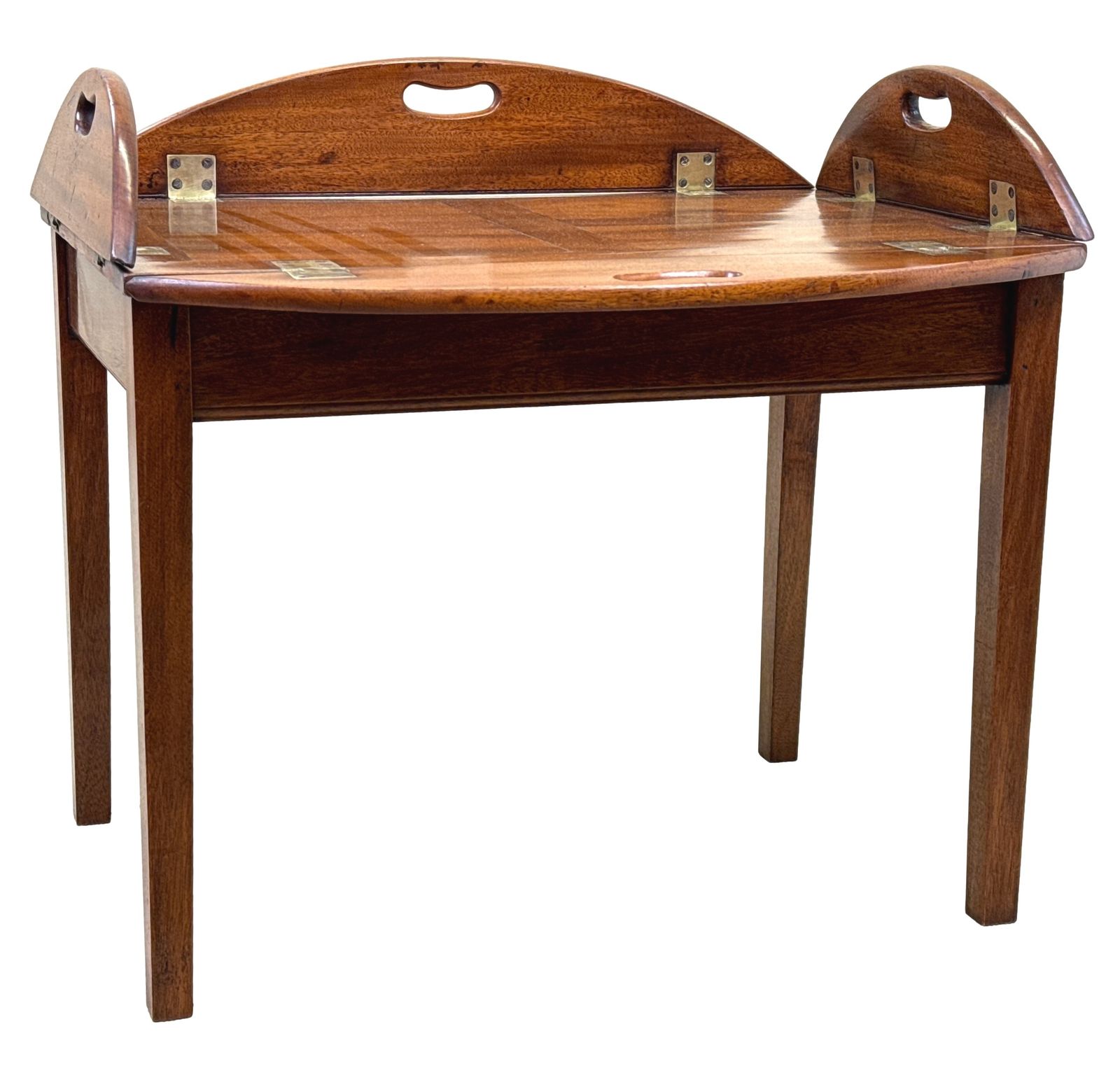 Georgian Mahogany Oval Butlers Tray On Stand (England, Circa 1800) photo buy