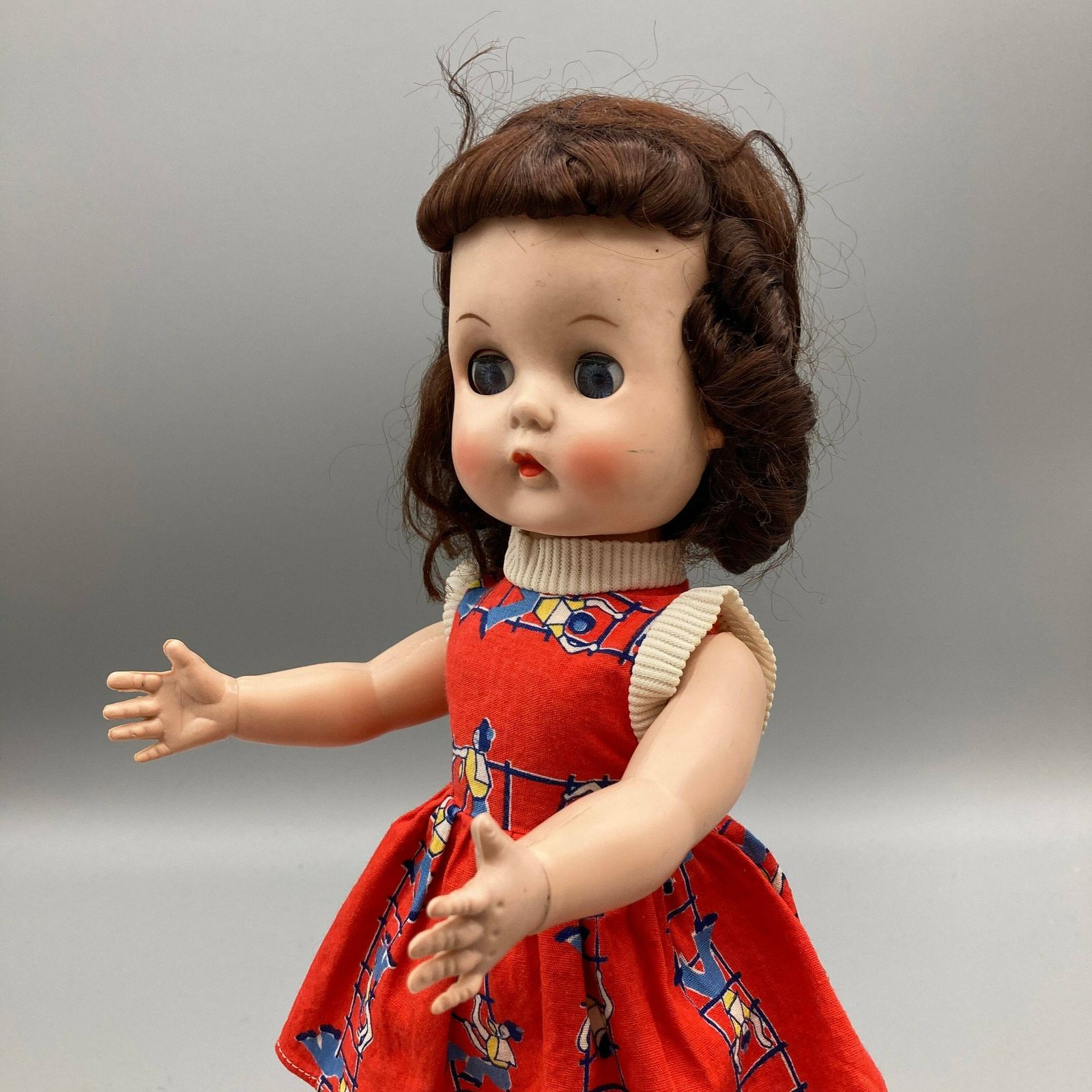 Roddy Vintage Walking Doll In Original Clothes   14" Tall   Numbered Limited Edition photo for sale