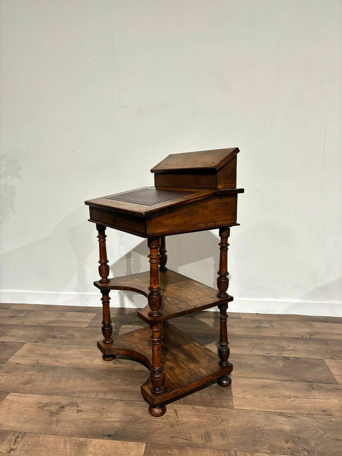 Victorian Inlaid Walnut Davenport Style Desk photo vinterior