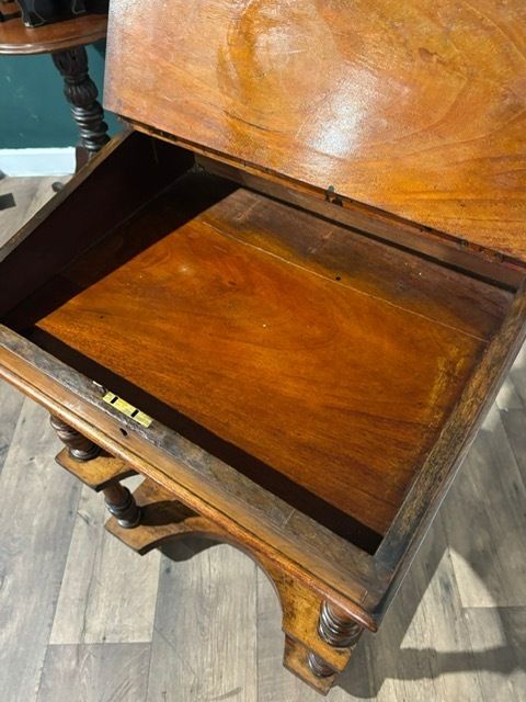 Victorian Inlaid Walnut Davenport Style Desk photo vintage