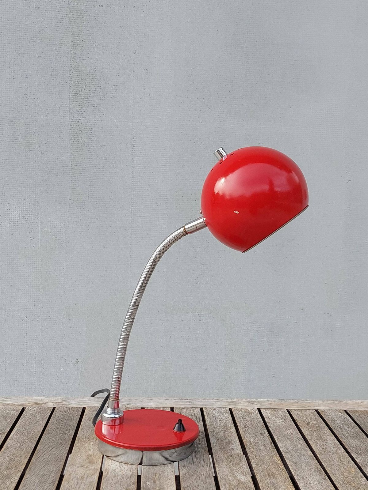 Space Age Table Lamp / Retro Eyeball Table Lamp/Pop Art Table Lamp / Red Eyeball Desk Lamp /Atomic Table Lamp /Mcm Eyeball Lamp /70's photo for sale