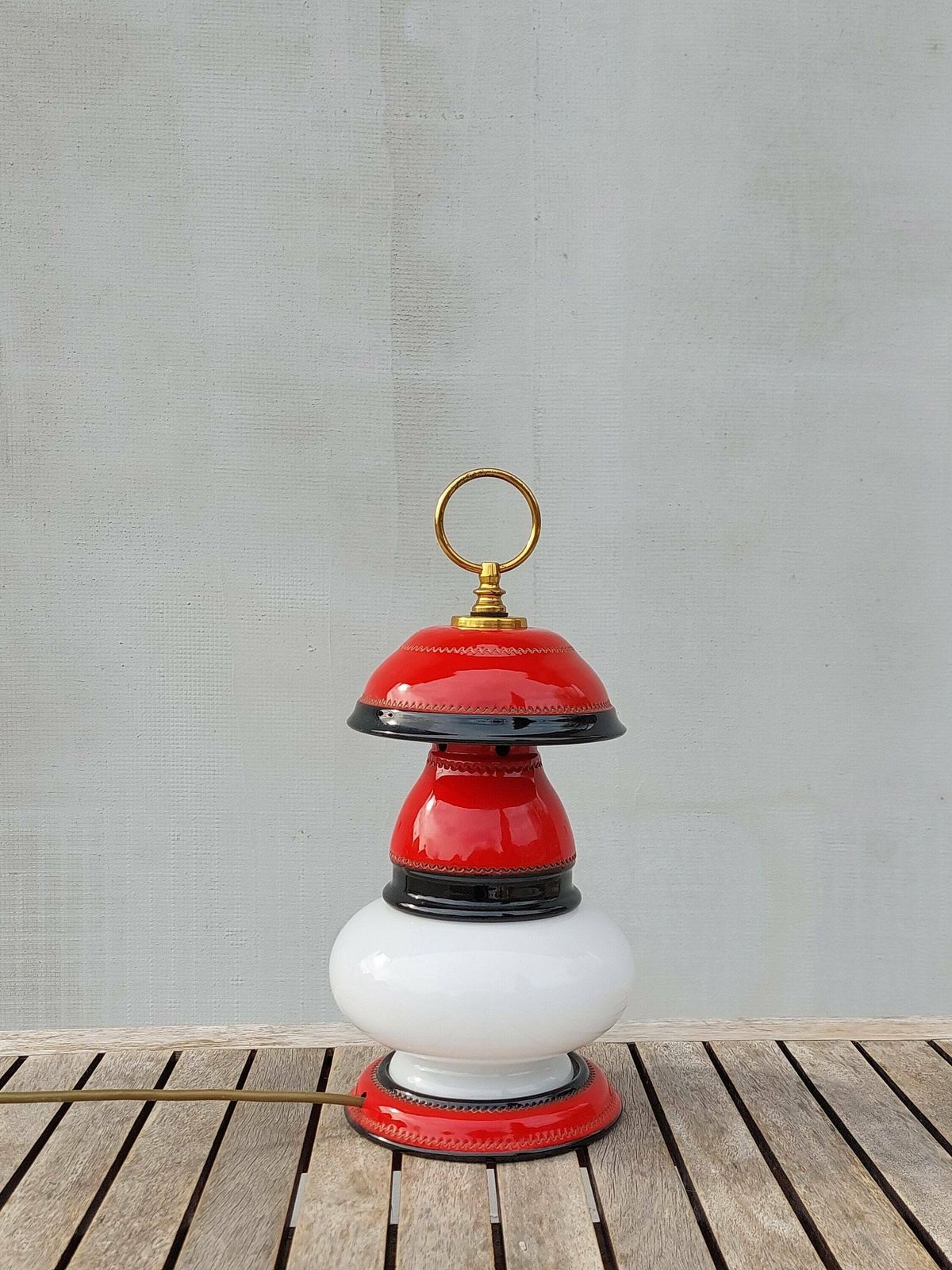 Retro Table Lamp / Space Age Table Lamp / Pop Art Table Lamp /Mid Century Table Lamp / Retro Glass Table Lamp / Ex Yogoslavia / 70's