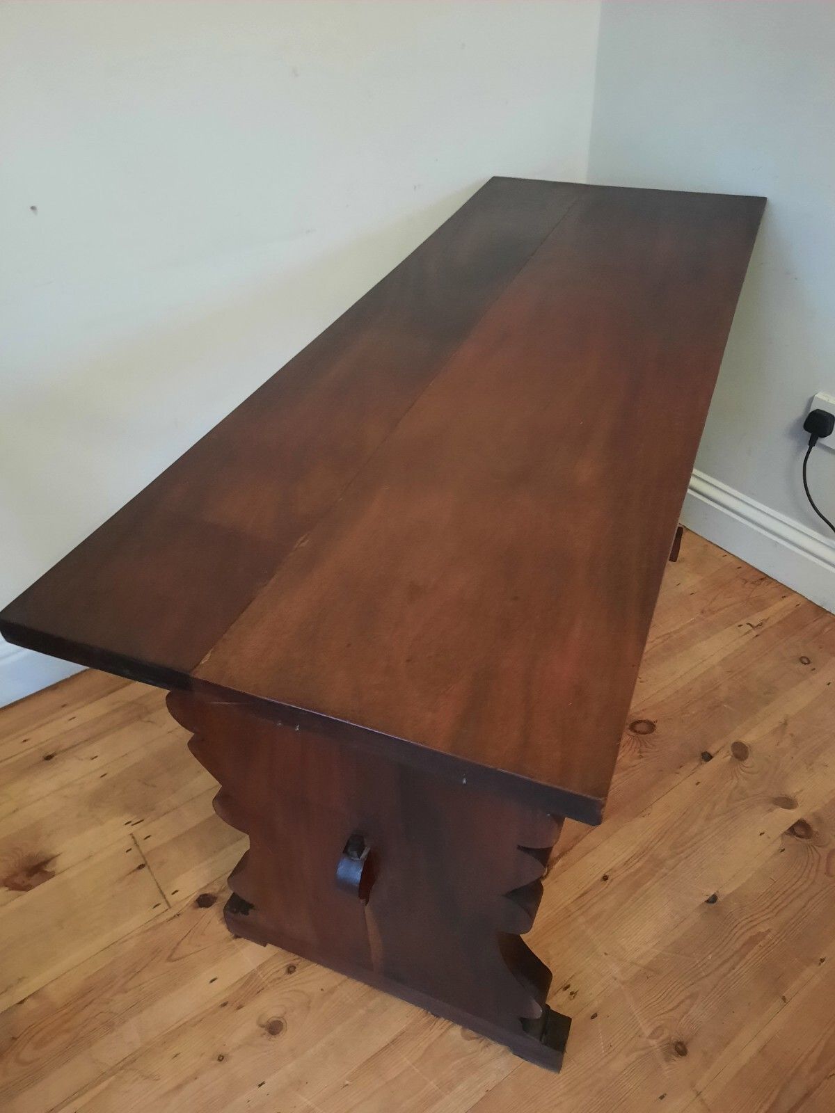 Antique Arts & Crafts Solid Mahogany Refectory Table Console Table Kitchen Table photo for sale