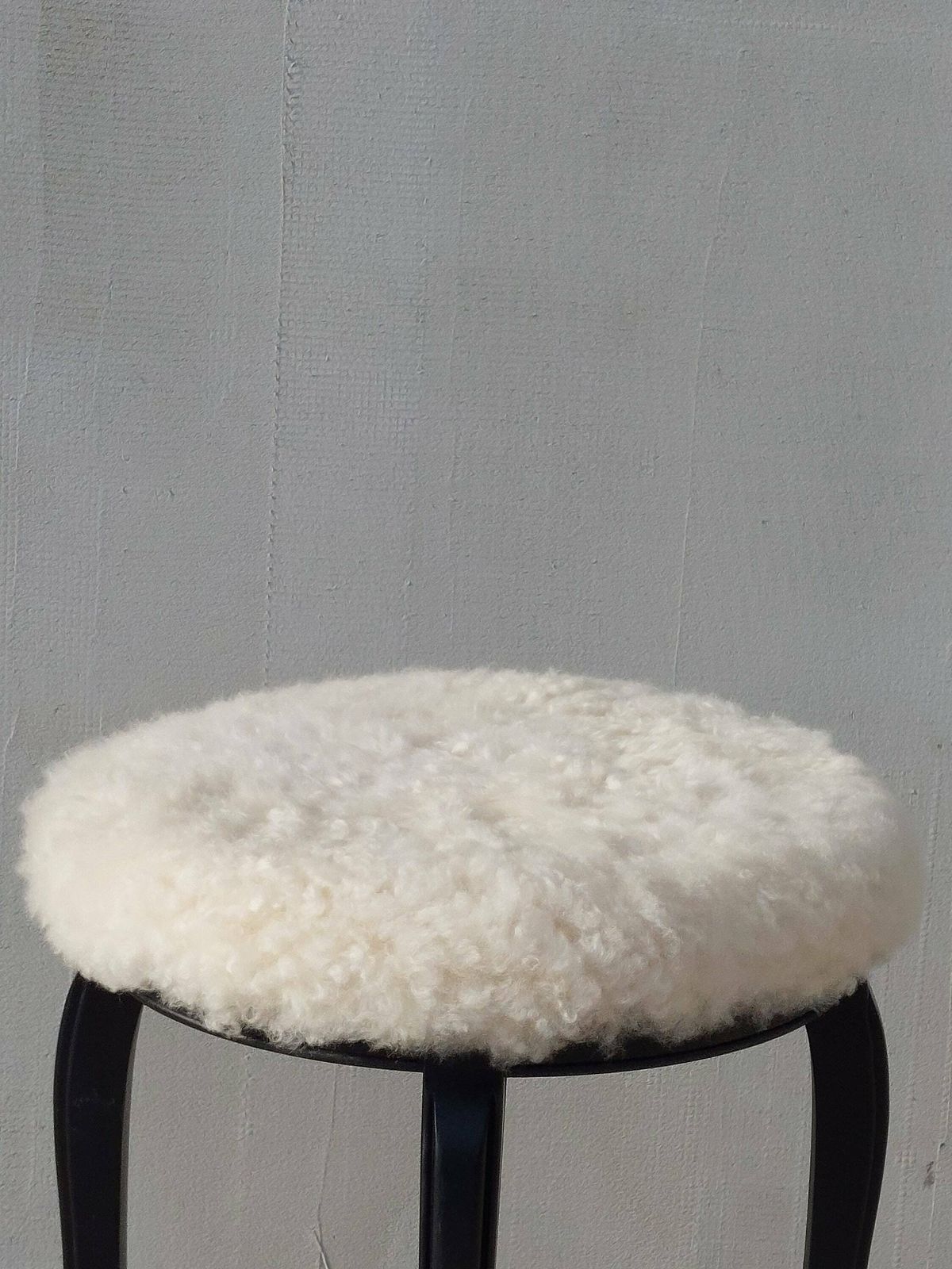 Thonet Style Stool /Thonet Style Sheepskin Chair /Mcm Stool Sheepskin Stool/ Unique Stool,Chair / Sheepskin Stool/Mcm Home/Mcm Interior/80's photo vintage