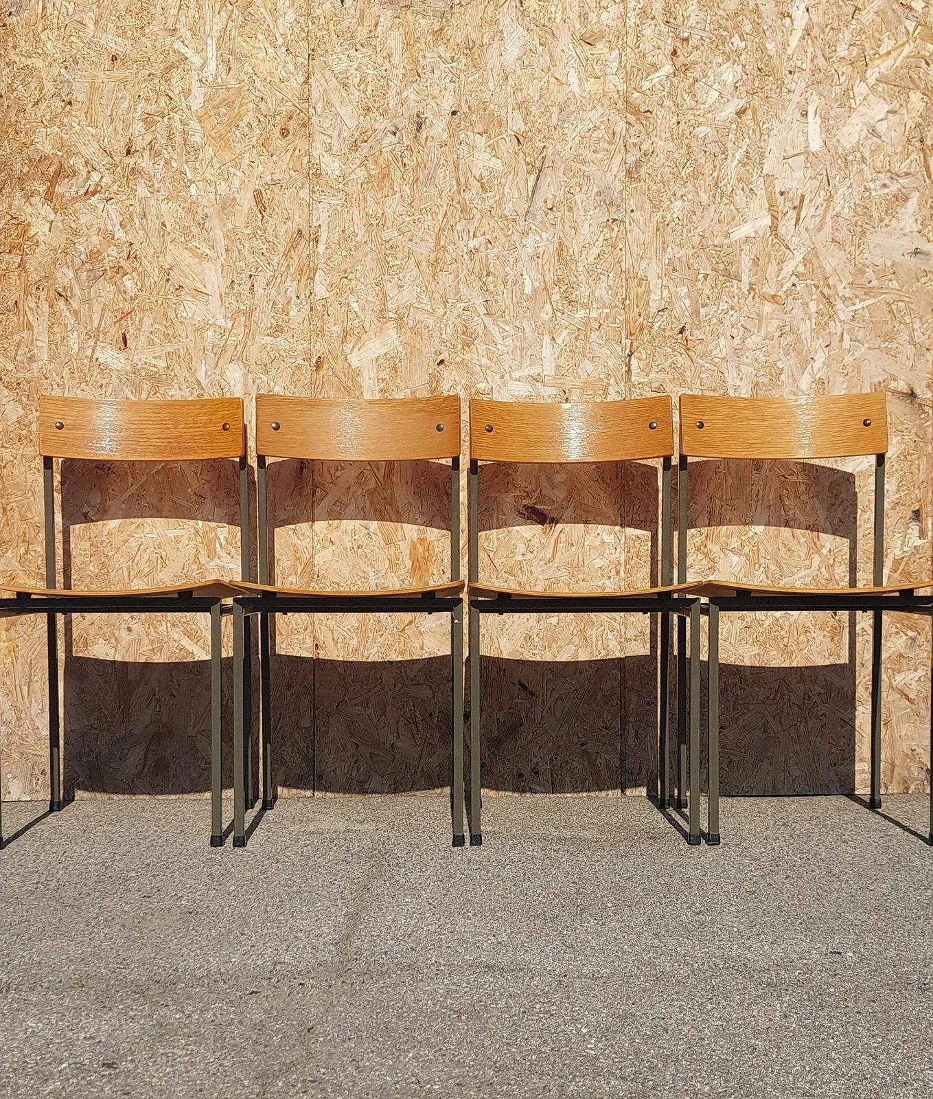 1 Of 4 Vintage Industrial Wooden Chairs/Stol Kamnik/Designer Chair/Vintage School Chair/Office Chair/Industrial Chair/ Bisto Chair/ 1970's photo vinterior