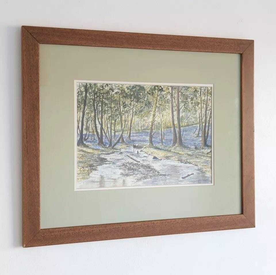 Original Watercolour Painting Of Forest Landscape By Ronald Bull