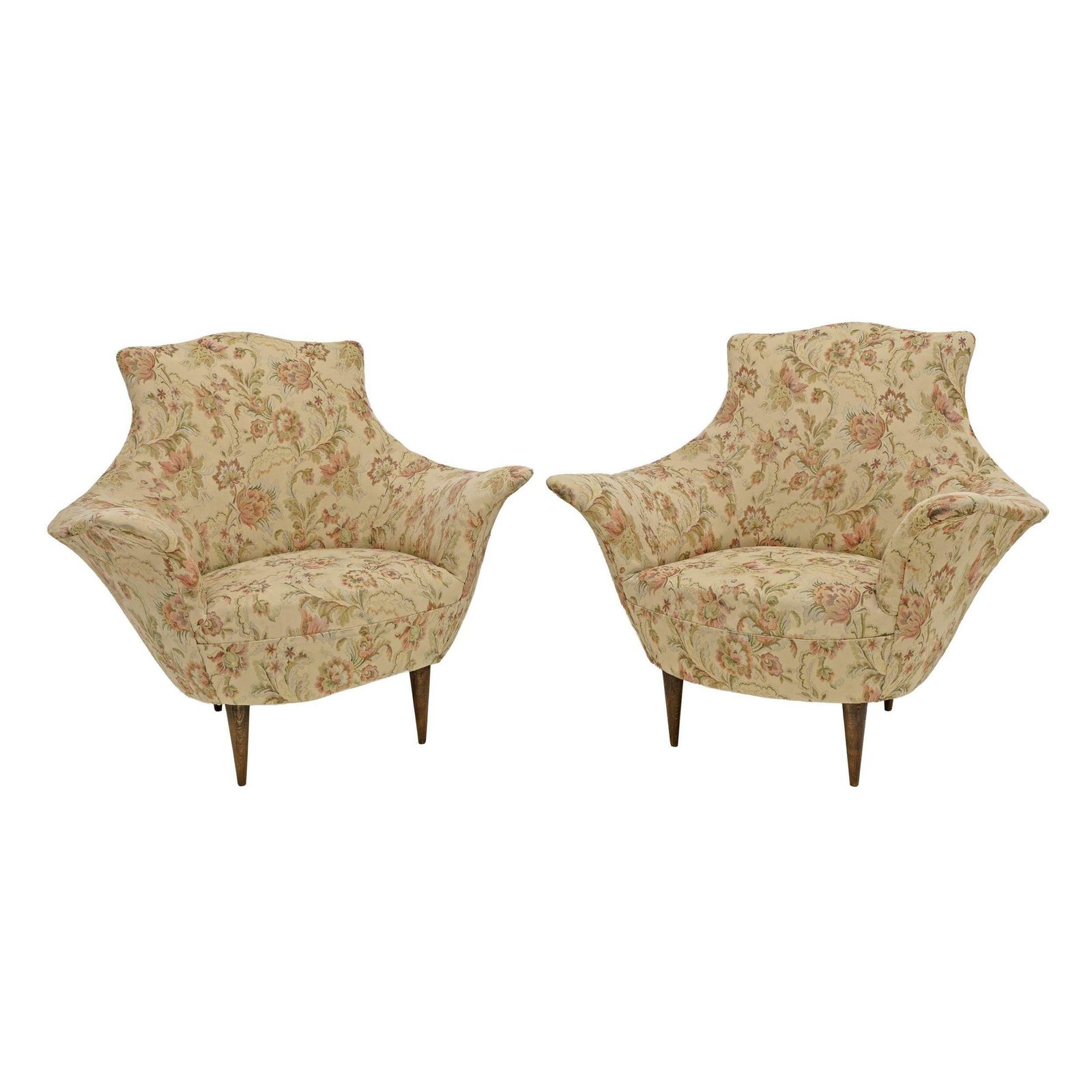 Pair Of Manta Mid Century Modern Italian Armchairs, 1950s photo furniture