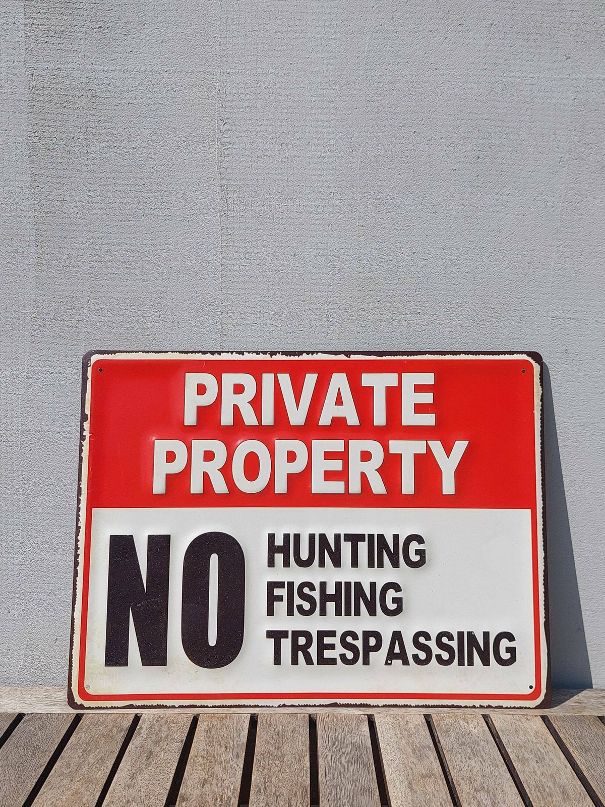 Vintage Look Warning Sign / Warning Sign / Special Warning Sign / Property Sign / Warning Property Sign / Private Property Sign / 2000's photo for sale