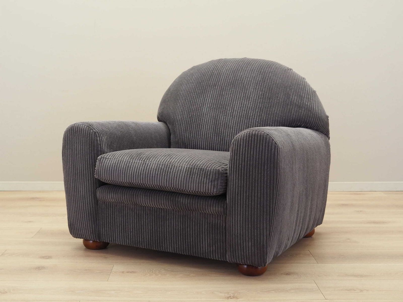 Grijze Velours Fauteuil, Italiaans Design, Jaren 1980, Productie: Italië photo for sale