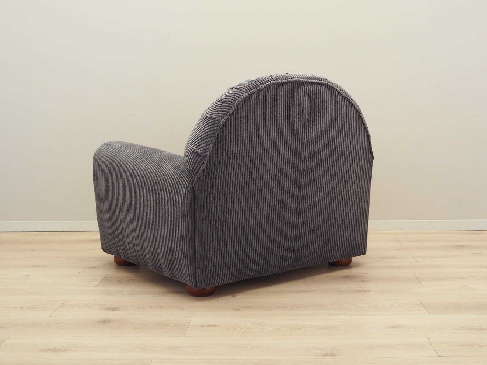 Grijze Velours Fauteuil, Italiaans Design, Jaren 1980, Productie: Italië photo 1009.0