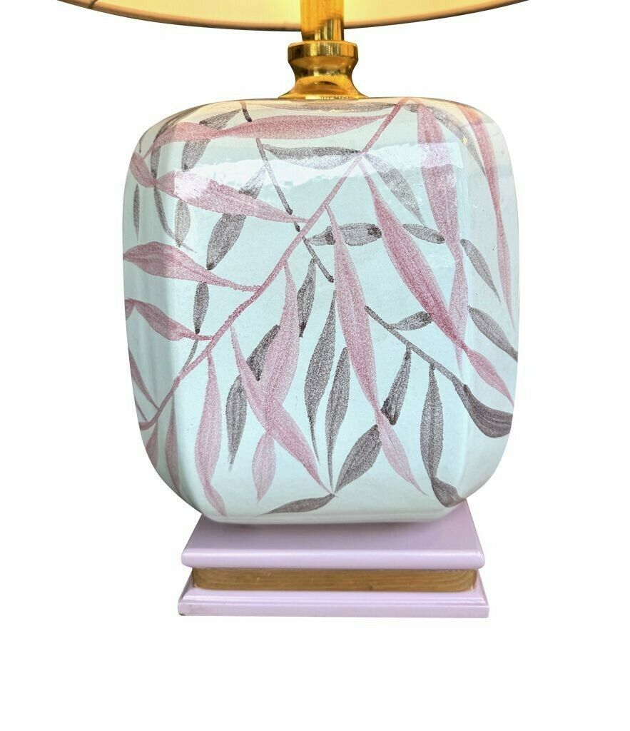 photo furniture A Pair Of Large 1970s Ceramic Hand Painted Lamps By Ugo Zaccanini For Maison Lancel