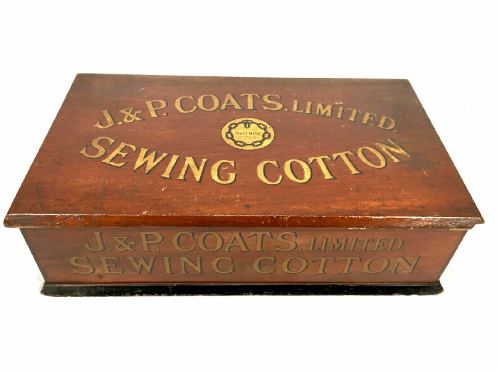 Antique Wooden Shop Display Sewing Cabinet For J & P Coats Spool Haberdashery photo Home Decor