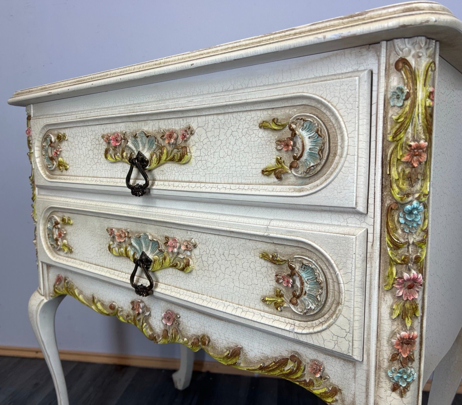 Furniture Shabby Chic French Louis XIV Chest Of Drawers Sideboard Cabinet Storage Lot 3467 photo